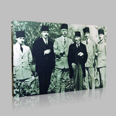 Siyah Beyaz Atatürk Resimleri  176 Kanvas Tablo