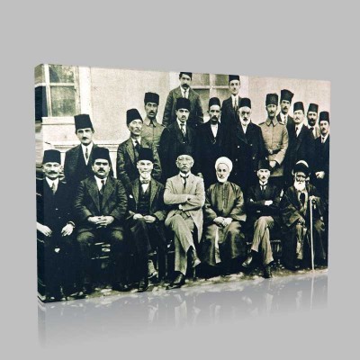 Siyah Beyaz Atatürk Resimleri  180 Kanvas Tablo