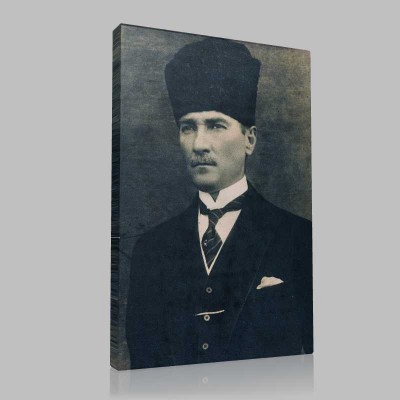 Siyah Beyaz Atatürk Resimleri  185 Kanvas Tablo