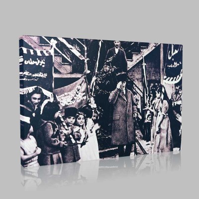 Siyah Beyaz Atatürk Resimleri  19 Kanvas Tablo