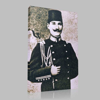 Siyah Beyaz Atatürk Resimleri  202 Kanvas Tablo