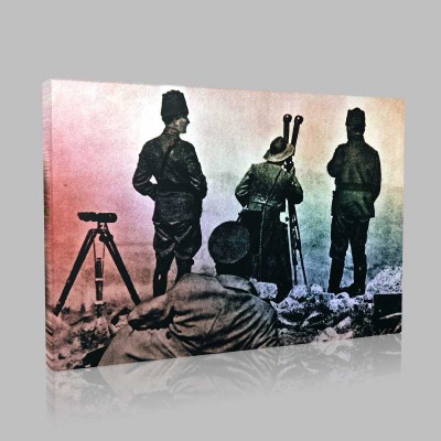 Siyah Beyaz Atatürk Resimleri  210 Kanvas Tablo