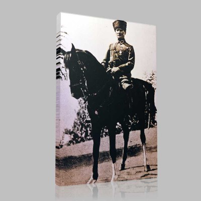 Siyah Beyaz Atatürk Resimleri  215 Kanvas Tablo