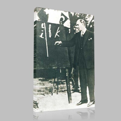 Siyah Beyaz Atatürk Resimleri  230 Kanvas Tablo