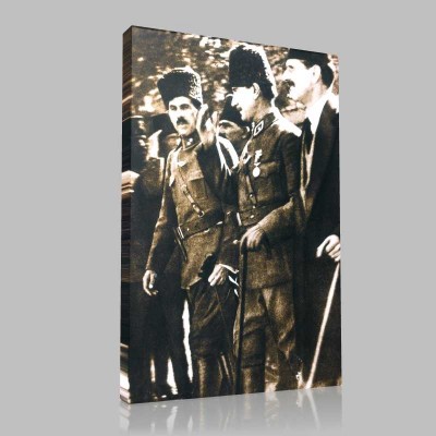 Siyah Beyaz Atatürk Resimleri  233 Kanvas Tablo
