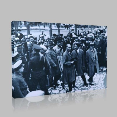 Siyah Beyaz Atatürk Resimleri  240 Kanvas Tablo