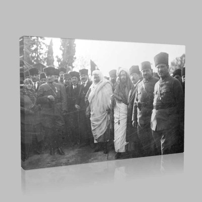 Siyah Beyaz Atatürk Resimleri  241 Kanvas Tablo