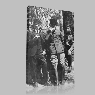 Siyah Beyaz Atatürk Resimleri  247 Kanvas Tablo