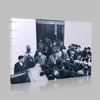 Siyah Beyaz Atatürk Resimleri  248 Kanvas Tablo