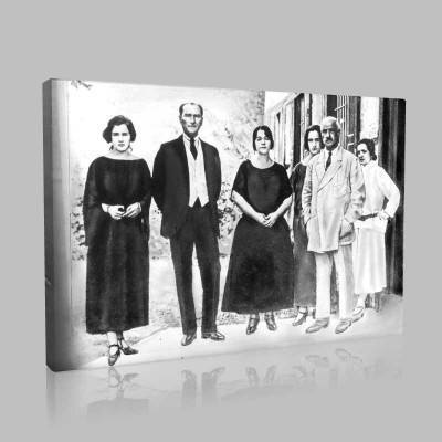 Siyah Beyaz Atatürk Resimleri  254 Kanvas Tablo