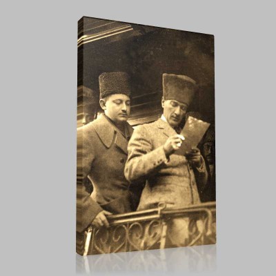 Siyah Beyaz Atatürk Resimleri  262 Kanvas Tablo