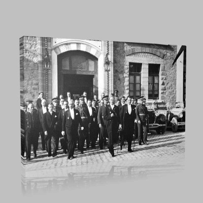 Siyah Beyaz Atatürk Resimleri  263 Kanvas Tablo
