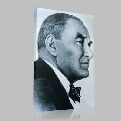 Siyah Beyaz Atatürk Resimleri  268 Kanvas Tablo