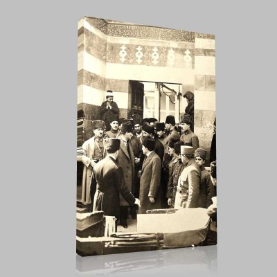 Siyah Beyaz Atatürk Resimleri  270 Kanvas Tablo