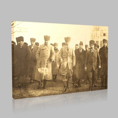 Siyah Beyaz Atatürk Resimleri  271 Kanvas Tablo