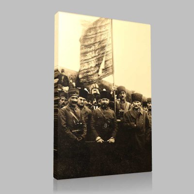 Siyah Beyaz Atatürk Resimleri  274 Kanvas Tablo