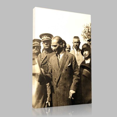 Siyah Beyaz Atatürk Resimleri  276 Kanvas Tablo