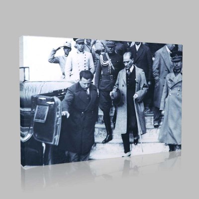 Siyah Beyaz Atatürk Resimleri  277 Kanvas Tablo