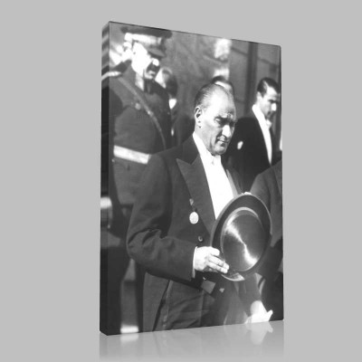 Siyah Beyaz Atatürk Resimleri  279 Kanvas Tablo