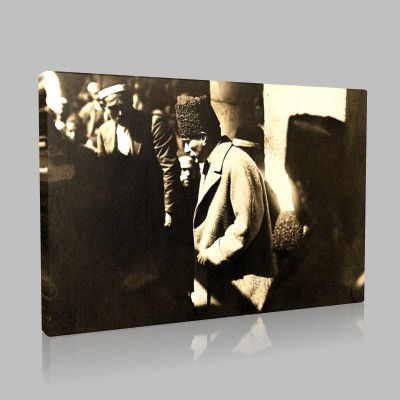 Siyah Beyaz Atatürk Resimleri  286 Kanvas Tablo