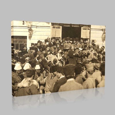 Siyah Beyaz Atatürk Resimleri  292 Kanvas Tablo