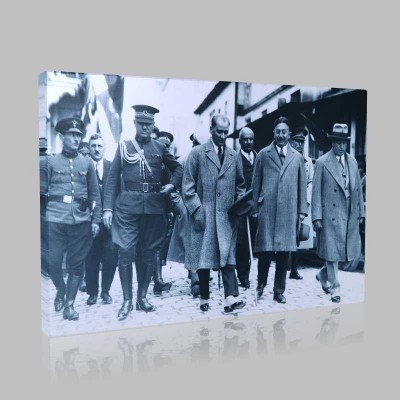 Siyah Beyaz Atatürk Resimleri  297 Kanvas Tablo