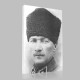 Siyah Beyaz Atatürk Resimleri  306 Kanvas Tablo