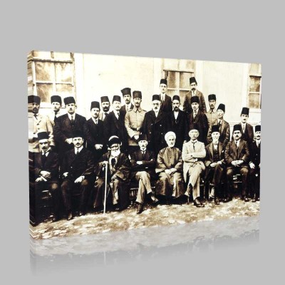 Siyah Beyaz Atatürk Resimleri  312 Kanvas Tablo