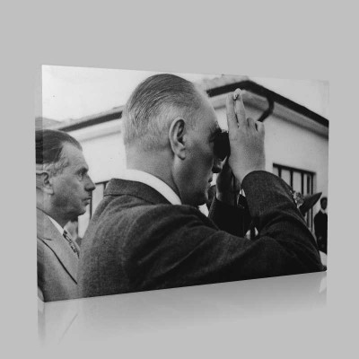 Siyah Beyaz Atatürk Resimleri  317 Kanvas Tablo