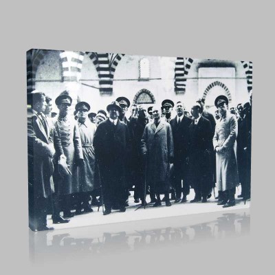 Siyah Beyaz Atatürk Resimleri  318 Kanvas Tablo