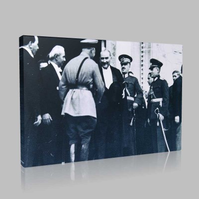 Siyah Beyaz Atatürk Resimleri  343 Kanvas Tablo