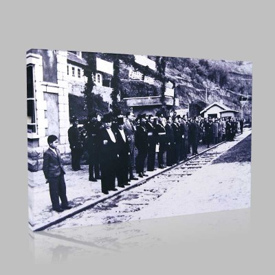 Siyah Beyaz Atatürk Resimleri  345 Kanvas Tablo