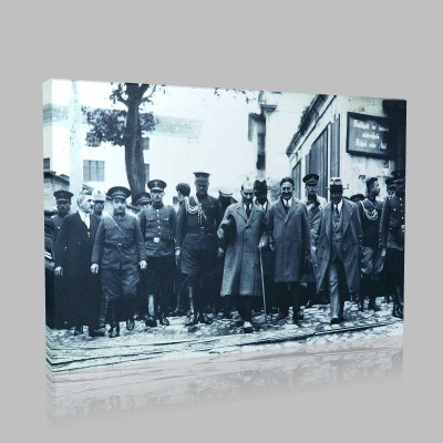 Siyah Beyaz Atatürk Resimleri  348 Kanvas Tablo