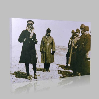 Siyah Beyaz Atatürk Resimleri  37 Kanvas Tablo