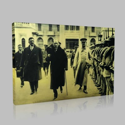 Siyah Beyaz Atatürk Resimleri  378 Kanvas Tablo