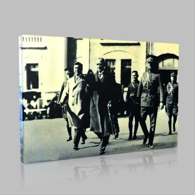 Siyah Beyaz Atatürk Resimleri  382 Kanvas Tablo