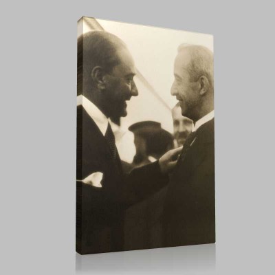 Siyah Beyaz Atatürk Resimleri  393 Kanvas Tablo