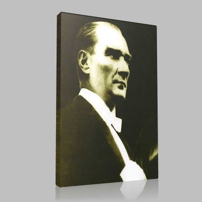 Siyah Beyaz Atatürk Resimleri  4 Kanvas Tablo