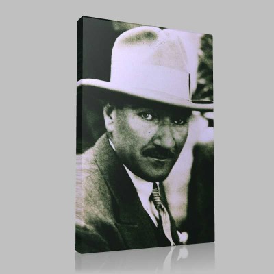 Siyah Beyaz Atatürk Resimleri  40 Kanvas Tablo