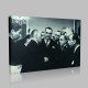 Siyah Beyaz Atatürk Resimleri  408 Kanvas Tablo