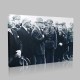 Siyah Beyaz Atatürk Resimleri  414 Kanvas Tablo