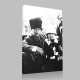 Siyah Beyaz Atatürk Resimleri  421 Kanvas Tablo