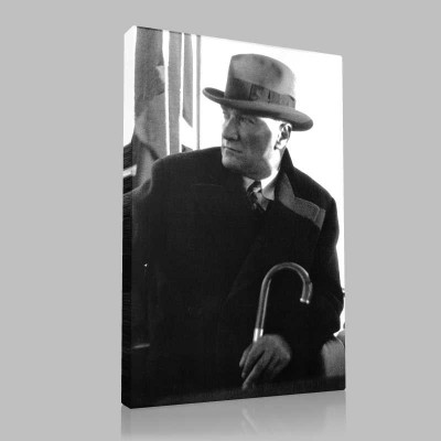 Siyah Beyaz Atatürk Resimleri  443 Kanvas Tablo