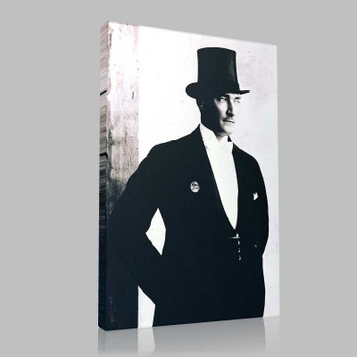 Siyah Beyaz Atatürk Resimleri  45 Kanvas Tablo