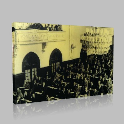 Siyah Beyaz Atatürk Resimleri  454 Kanvas Tablo