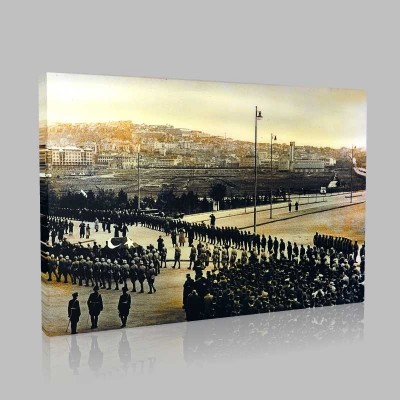 Siyah Beyaz Atatürk Resimleri  460 Kanvas Tablo
