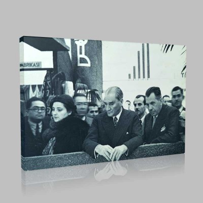 Siyah Beyaz Atatürk Resimleri  465 Kanvas Tablo