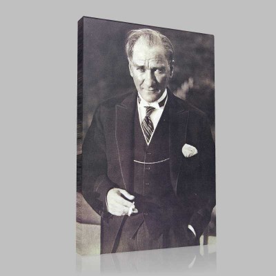 Siyah Beyaz Atatürk Resimleri  47 Kanvas Tablo
