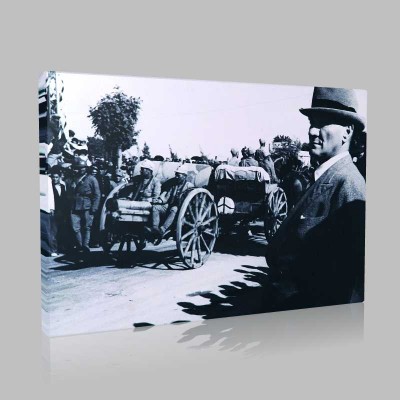 Siyah Beyaz Atatürk Resimleri  472 Kanvas Tablo