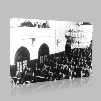 Siyah Beyaz Atatürk Resimleri  475 Kanvas Tablo